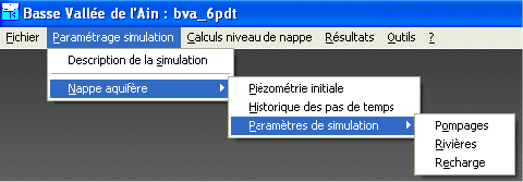 Barre menu Bva